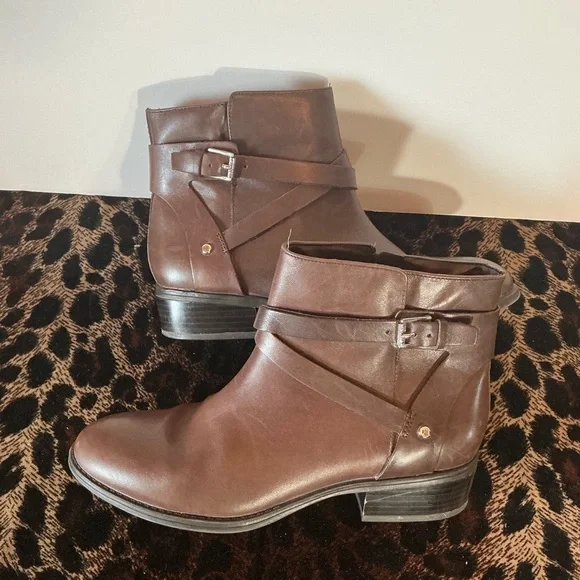 Ralph Lauren Brown Leather Ankle Boots - Picture 3 of 5